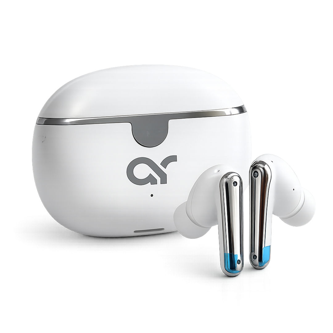 Airdopes 155 ENC Wireless Earbuds – White & Silver